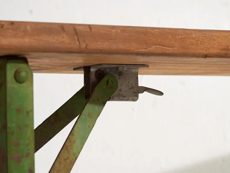 Pamono Industrial Style Folding Bench, 1950> Benches