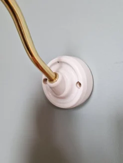 Pamono Industrial Wall Lights in Brass and Green Enamelled Sheet Metal, 1950s, Set of 2