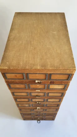 Clearance Pamono Industrial Wooden Storage Box, 1920s