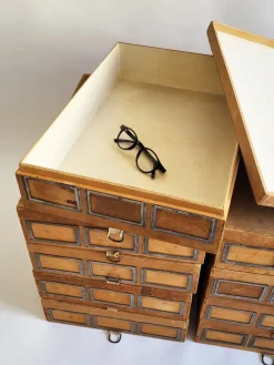Clearance Pamono Industrial Wooden Storage Box, 1920s