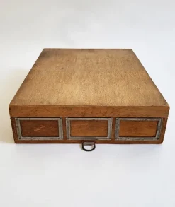 Clearance Pamono Industrial Wooden Storage Box, 1920s