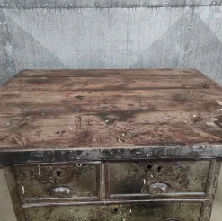 Pamono Industrial Workbench in Metal & Wood><noscript><img width=