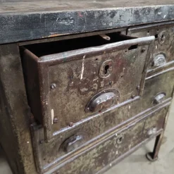 Pamono Industrial Workbench in Metal & Wood><noscript><img width=