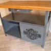 Pamono Industrial Workbench with Harley Davidson Airbrush> Worktables & Workbenches