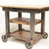 New Pamono Industrial Worktable on Wheels, Former Czechoslovakia, 1960s