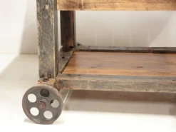 New Pamono Industrial Worktable on Wheels, Former Czechoslovakia, 1960s