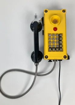 Pamono Industry Wall Mount Telephones in Bright Yellow from Tesla, 2004, Set of 2> Electronics