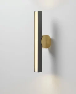 Pamono Ip Calee V2 Satin Graphite and Brass Wall Light by POOL> Wall Lights & Sconces