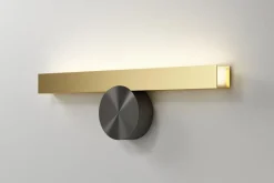 Pamono Ip Calee V2 Satin Graphite and Brass Wall Light by POOL><noscript><img width=