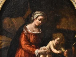 Pamono Ippolito Scarsella, Holy Family with St John, 1600, Oil on Board, Framed><noscript><img width=