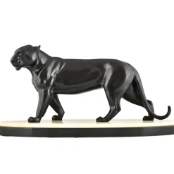 Pamono Irenee Rochard, Art Deco Panther Sculpture, 1930s, Bronze> Art Deco|Sculpture