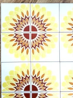 Pamono Iris Starburst Tiles, Italy, 1970s, Set of 24><noscript><img width=