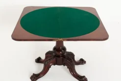 Pamono Irish Card Table in Mahogany, 1860s><noscript><img width=