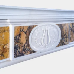 Pamono Irish Georgian Statuary and Siena Marble Fireplace Mantel, Late 18th Century