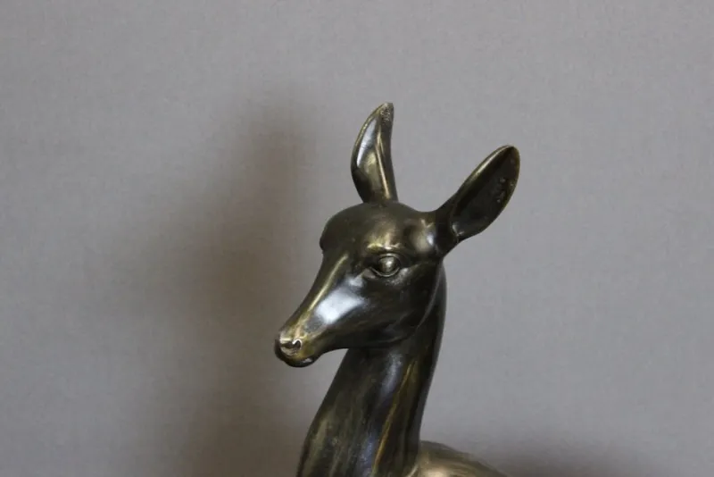 Pamono Irénée Rochard, Art Deco Antelope, 1920s, Babbitt> Art Deco