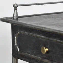 Clearance Pamono Iron & Brass Nightstand, 1910s