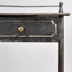 Clearance Pamono Iron & Brass Nightstand, 1910s
