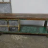 Pamono Iron and Fir Countertop Counter, 1950s> Worktables & Workbenches