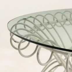 Pamono Iron and Glass Garden Table, 1960s><noscript><img width=