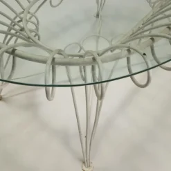 Pamono Iron and Glass Garden Table, 1960s><noscript><img width=
