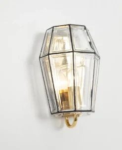 Pamono Iron and Glass Wall Light Sconces from Limburg, Germany, 1960s, Set of 2><noscript><img width=