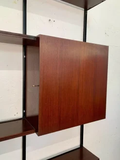 Pamono Iron and Wood Wall Bookcase by Osvaldo Borsani for Tecno, 1960s><noscript><img width=