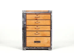 Sale Pamono Iron and Wood Workbench with Drawers, 1950s