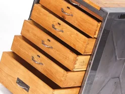 Sale Pamono Iron and Wood Workbench with Drawers, 1950s