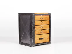Sale Pamono Iron and Wood Workbench with Drawers, 1950s