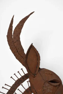 Pamono Iron Antelope Sculpture, 1970s><noscript><img width=