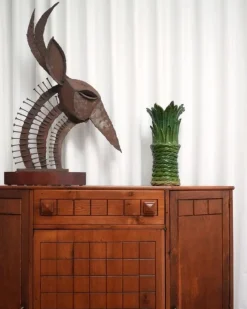 Pamono Iron Antelope Sculpture, 1970s><noscript><img width=