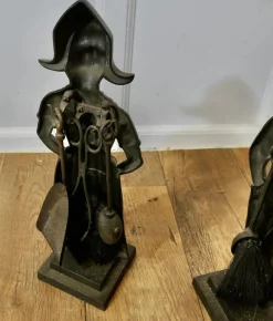 Pamono Iron Dutch Girl and Boy Companion Set, 1930s, Set of 8><noscript><img width=