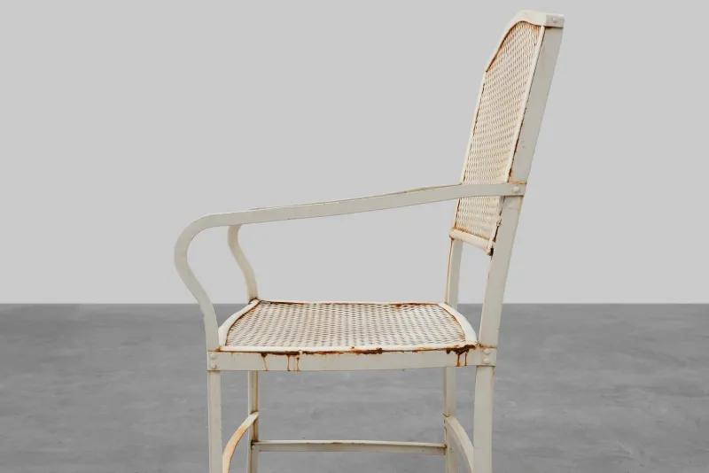 Pamono Iron Garden Chairs by Gustave Serrurier-Bovy for Serrurier et Cie, 1903, Set of 4> Garden Seating