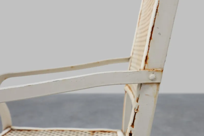 Pamono Iron Garden Chairs by Gustave Serrurier-Bovy for Serrurier et Cie, 1903, Set of 4> Garden Seating