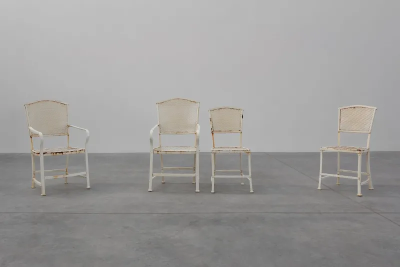 Pamono Iron Garden Chairs by Gustave Serrurier-Bovy for Serrurier et Cie, 1903, Set of 4> Garden Seating