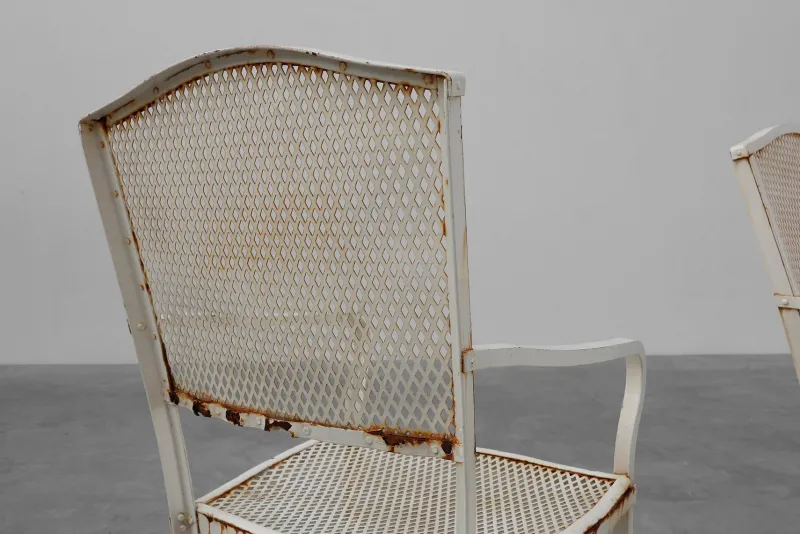 Pamono Iron Garden Chairs by Gustave Serrurier-Bovy for Serrurier et Cie, 1903, Set of 4> Garden Seating