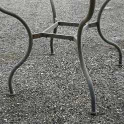 New Pamono Iron Outdoor Table with Round Glass Top, 1990s