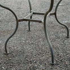 New Pamono Iron Outdoor Table with Round Glass Top, 1990s