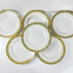 Pamono Ironstone Yvonne Plates from Orchies, Early 20th Century, Set of 6> Dinner Plates & Bowls