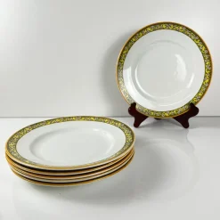 Pamono Ironstone Yvonne Plates from Orchies, Early 20th Century, Set of 6> Dinner Plates & Bowls