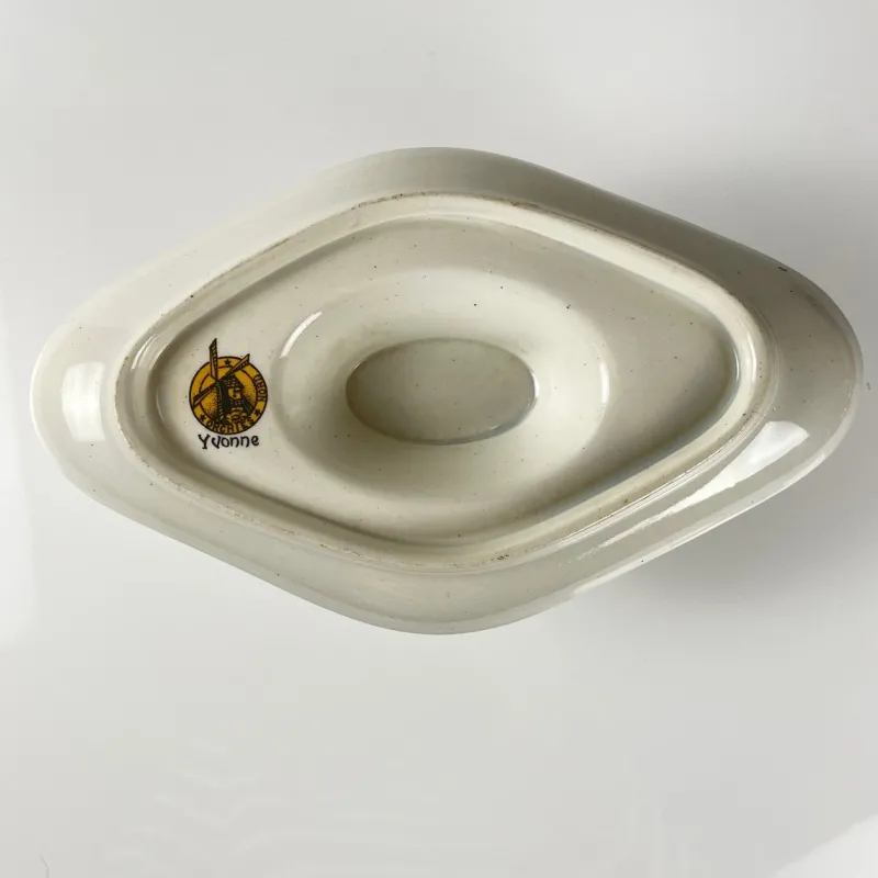 Hot Pamono Ironstone Yvonne Sauceboat from Orchies, Early 20th Century