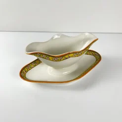 Hot Pamono Ironstone Yvonne Sauceboat from Orchies, Early 20th Century