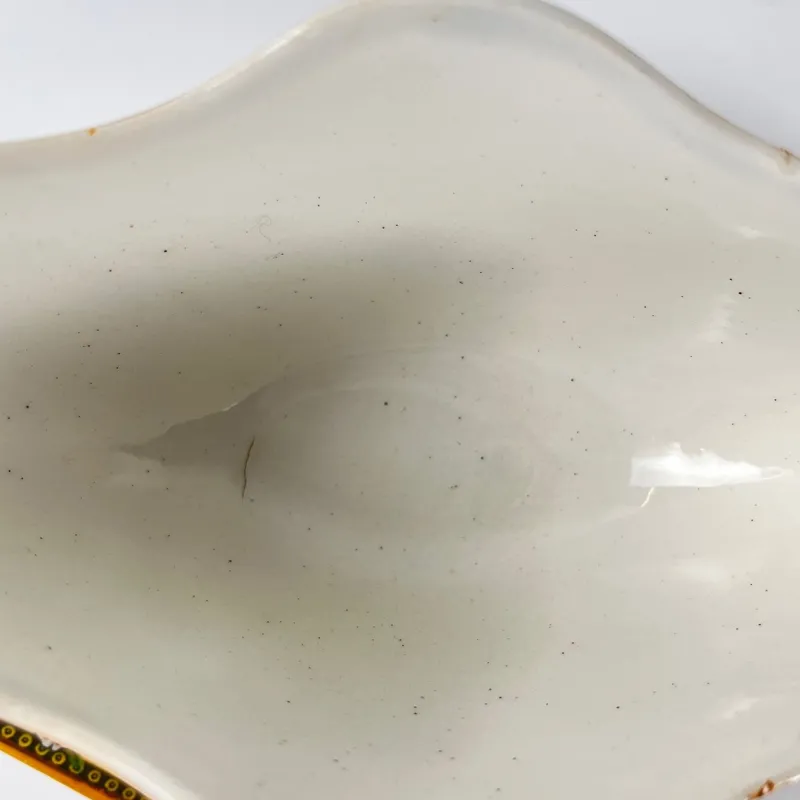 Hot Pamono Ironstone Yvonne Sauceboat from Orchies, Early 20th Century
