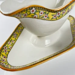 Hot Pamono Ironstone Yvonne Sauceboat from Orchies, Early 20th Century