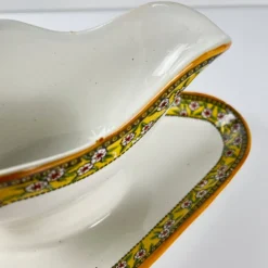 Hot Pamono Ironstone Yvonne Sauceboat from Orchies, Early 20th Century
