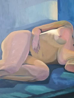Clearance Pamono Isabelle Pardoe, Colorful Reclining Nude Woman, 2000s, Oil on Canvas