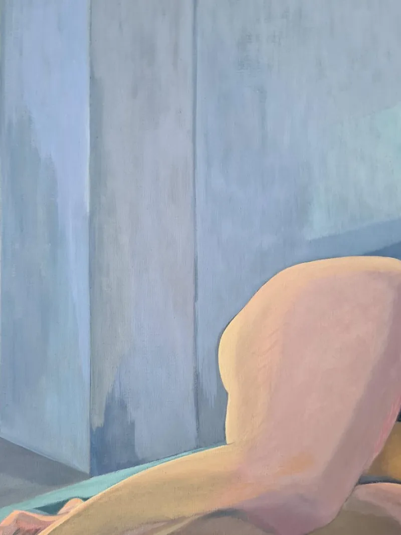 Clearance Pamono Isabelle Pardoe, Colorful Reclining Nude Woman, 2000s, Oil on Canvas