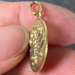 Discount Pamono Italian 18 Karat Yellow Gold Scorpio Zodiac Charm Medal Pendant, 1950s