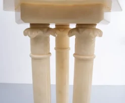 Pamono Italian Alabaster Pedestal, 1960s><noscript><img width=