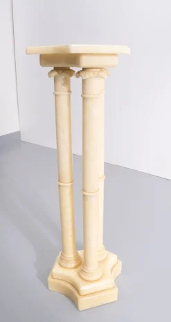Pamono Italian Alabaster Pedestal, 1960s><noscript><img width=